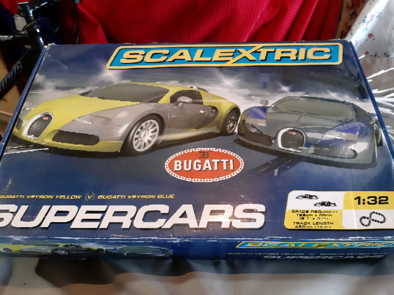 scalextric bugatti supercars set